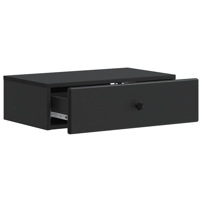 Masă laterală montată pe perete Negru 59 x 34,5 x 17 cm - WALTI WALTI