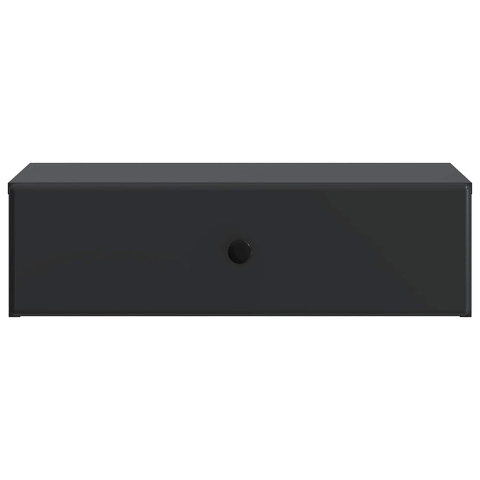 Masă laterală montată pe perete Negru 59 x 34,5 x 17 cm - WALTI WALTI