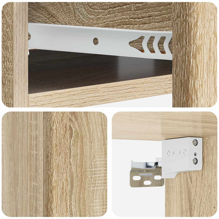 Masă laterală montată pe perete Stejar Sonoma 59 x 34,5 x 17 cm - WALTI WALTI