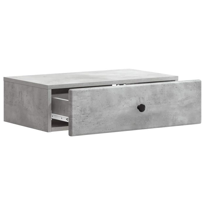 Masă laterală montată pe perete Gri Beton 59 x 34,5 x 17 cm - WALTI WALTI