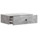 Masă laterală montată pe perete Gri Beton 59 x 34,5 x 17 cm - WALTI WALTI