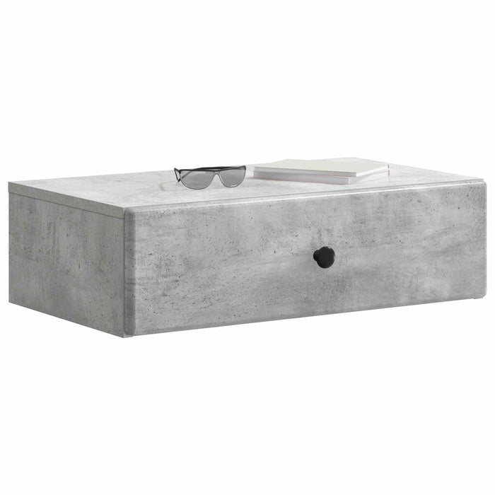 Masă laterală montată pe perete Gri Beton 59 x 34,5 x 17 cm - WALTI WALTI
