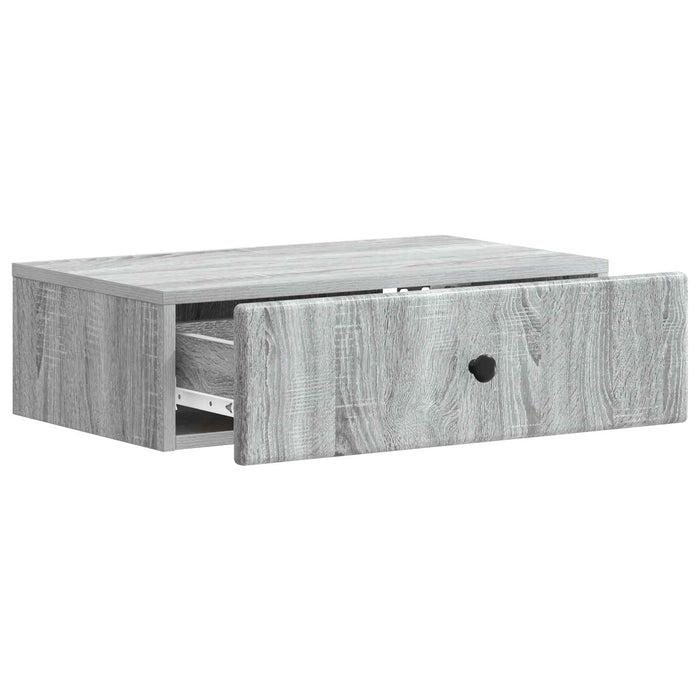 Masă laterală montată pe perete Sonoma gri 59 x 34,5 x 17 cm - WALTI WALTI