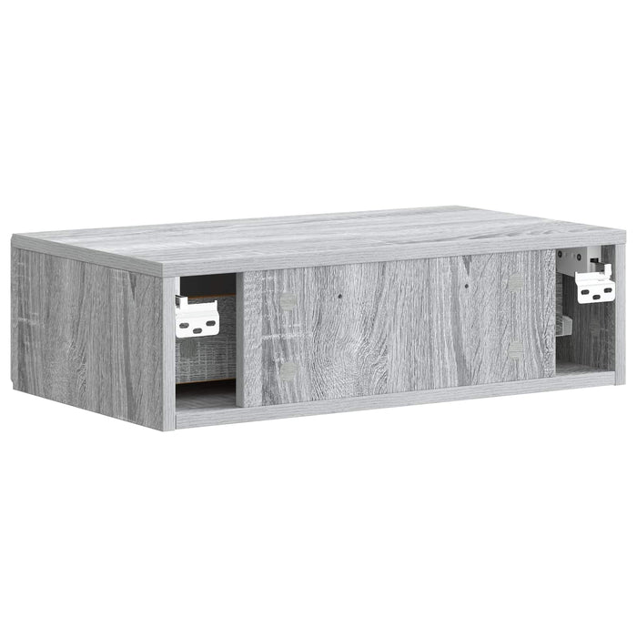 Masă laterală montată pe perete Sonoma gri 59 x 34,5 x 17 cm - WALTI WALTI
