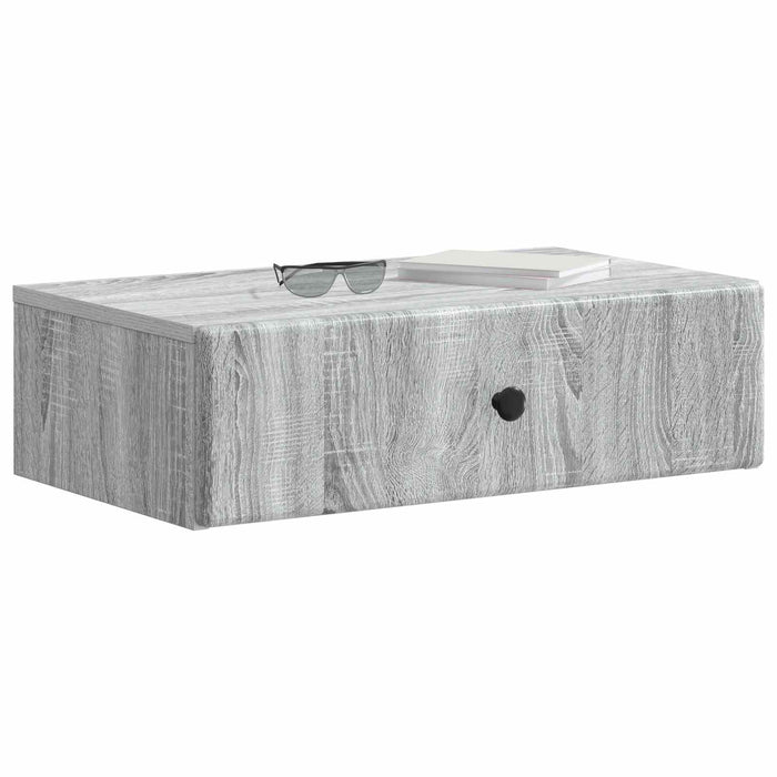Masă laterală montată pe perete Sonoma gri 59 x 34,5 x 17 cm - WALTI WALTI