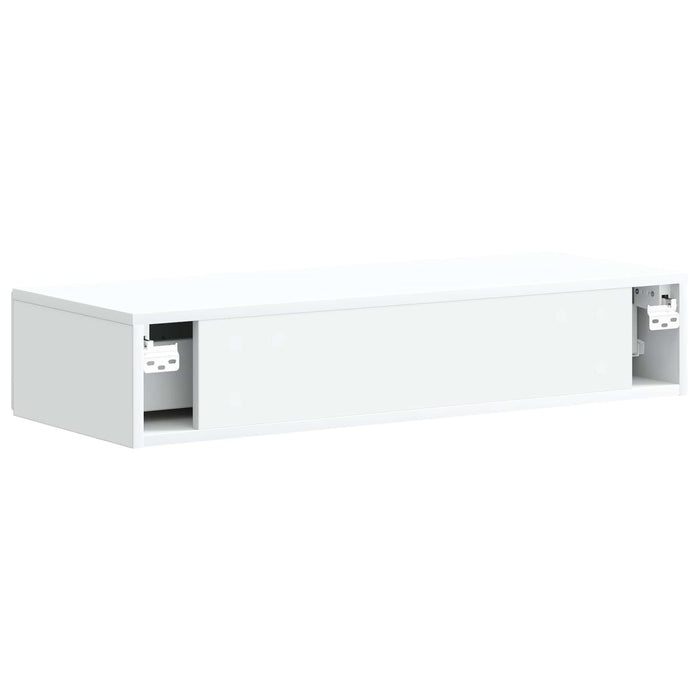 Masă laterală montată pe perete Alb 87,5 x 34,5 x 17 cm - WALTI WALTI