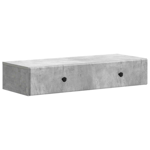 Masă laterală montată pe perete Gri Beton 87,5 x 34,5 x 17 cm - WALTI WALTI