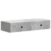 Masă laterală montată pe perete Gri Beton 87,5 x 34,5 x 17 cm - WALTI WALTI