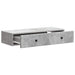 Masă laterală montată pe perete Gri Beton 87,5 x 34,5 x 17 cm - WALTI WALTI
