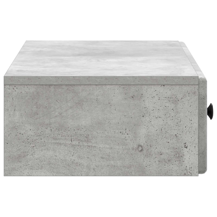 Masă laterală montată pe perete Gri Beton 87,5 x 34,5 x 17 cm - WALTI WALTI