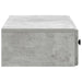 Masă laterală montată pe perete Gri Beton 87,5 x 34,5 x 17 cm - WALTI WALTI