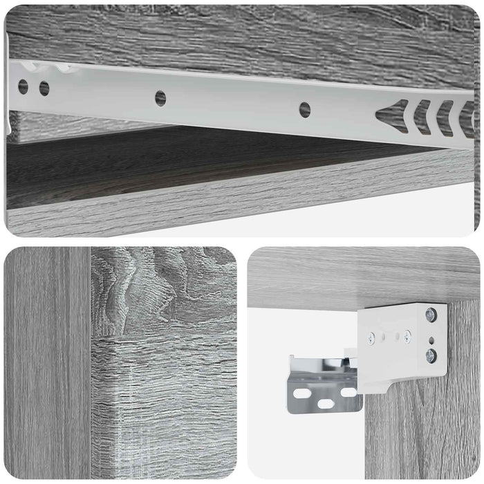 Masă laterală montată pe perete Sonoma gri 87,5 x 34,5 x 17 cm - WALTI WALTI