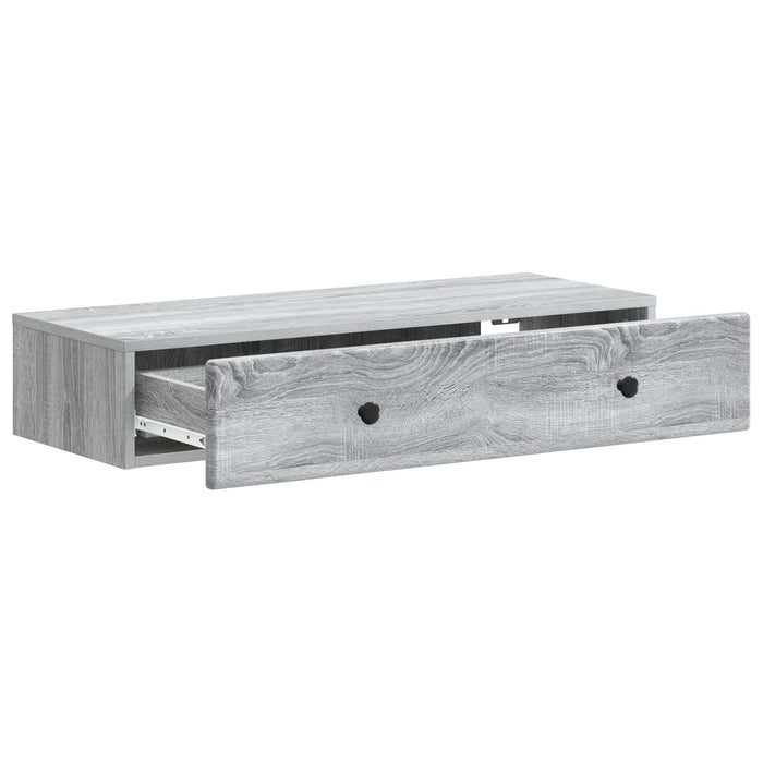 Masă laterală montată pe perete Sonoma gri 87,5 x 34,5 x 17 cm - WALTI WALTI