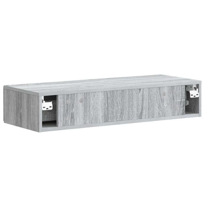 Masă laterală montată pe perete Sonoma gri 87,5 x 34,5 x 17 cm - WALTI WALTI