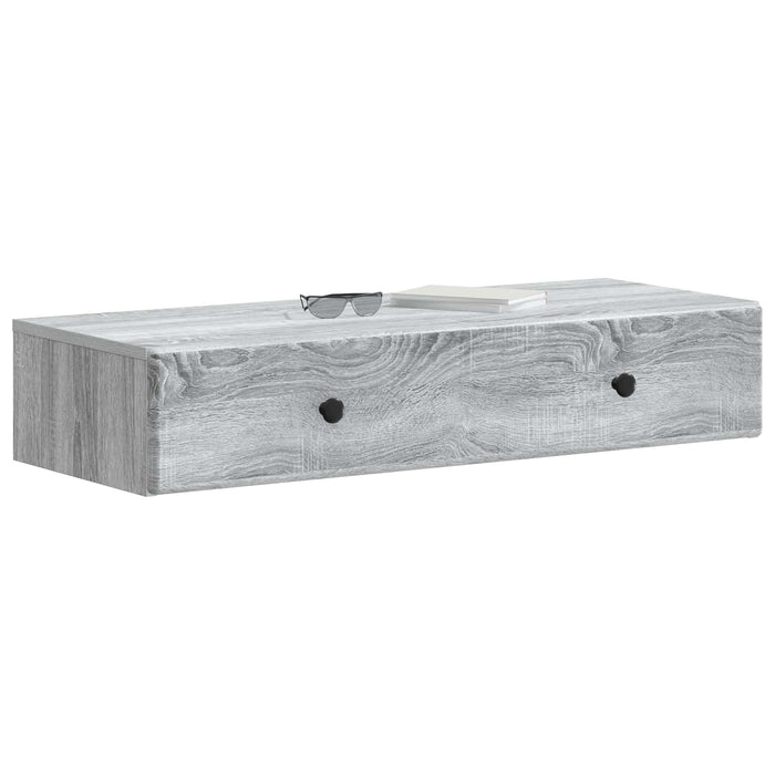 Masă laterală montată pe perete Sonoma gri 87,5 x 34,5 x 17 cm - WALTI WALTI