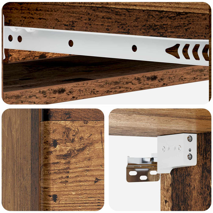Masă laterală montată pe perete Lemn vechi 87,5 x 34,5 x 17 cm - WALTI WALTI