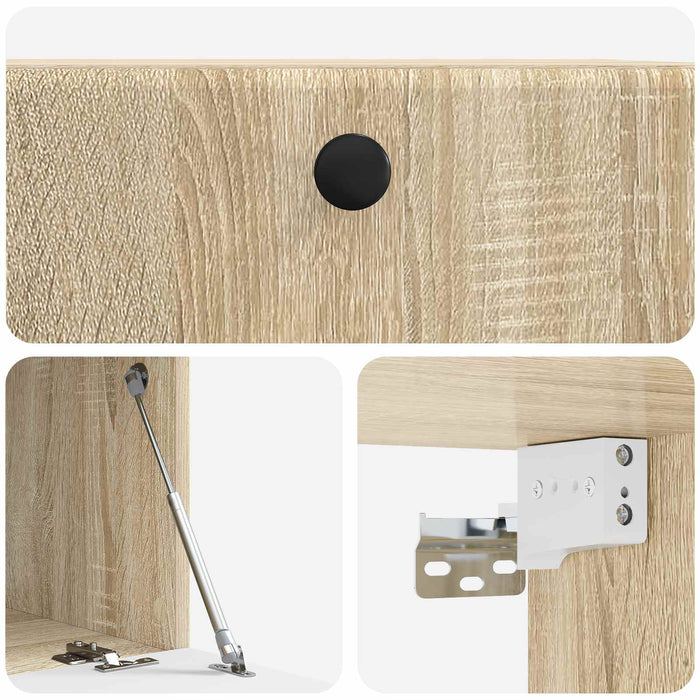 Oglindă TV montată pe perete Stejar Sonoma 59,5 x 41 x 30 cm - WALTI WALTI