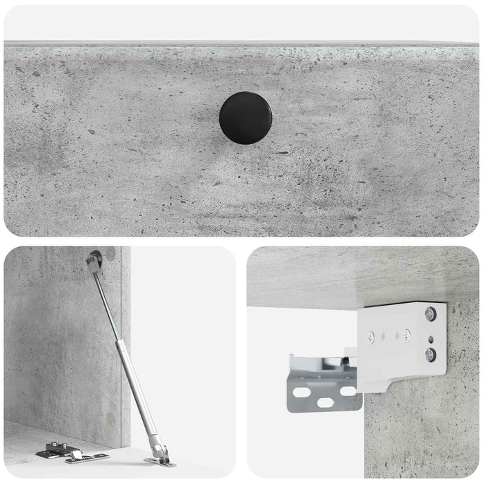 Oglindă TV montată pe perete Gri Beton 59,5 x 41 x 30 cm - WALTI WALTI