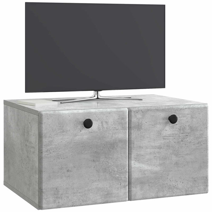 Oglindă TV montată pe perete Gri Beton 59,5 x 41 x 30 cm - WALTI WALTI