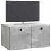Oglindă TV montată pe perete Gri Beton 59,5 x 41 x 30 cm - WALTI WALTI