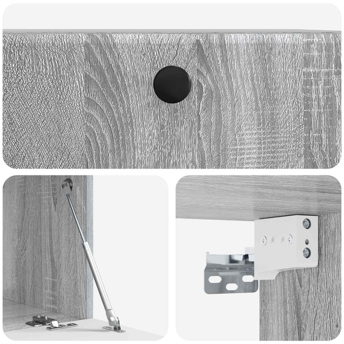 Oglindă TV montată pe perete Sonoma gri 59,5 x 41 x 30 cm - WALTI WALTI