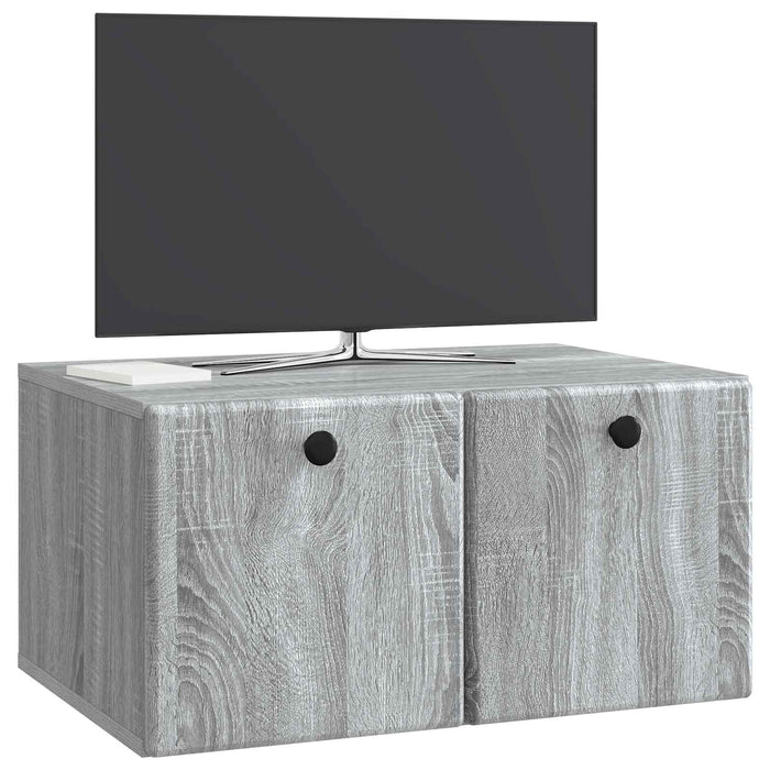 Oglindă TV montată pe perete Sonoma gri 59,5 x 41 x 30 cm - WALTI WALTI