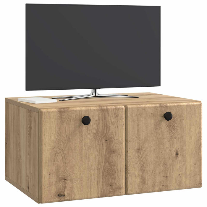 Oglindă TV montată pe perete Stejar Artizanal 59,5 x 41 x 30 cm - WALTI WALTI