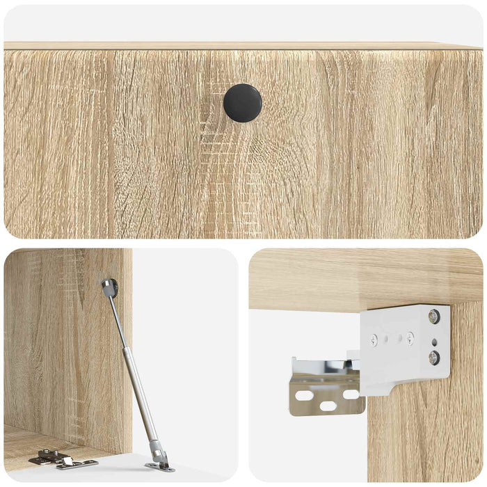 Oglindă TV montată pe perete Stejar Sonoma 78,5 x 41 x 30 cm - WALTI WALTI