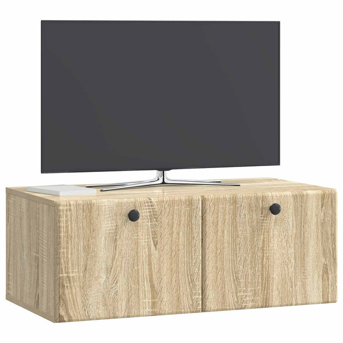 Oglindă TV montată pe perete Stejar Sonoma 78,5 x 41 x 30 cm - WALTI WALTI