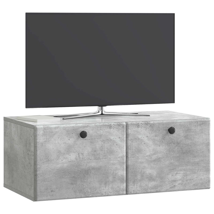 Oglindă TV montată pe perete Gri Beton 78,5 x 41 x 30 cm - WALTI WALTI