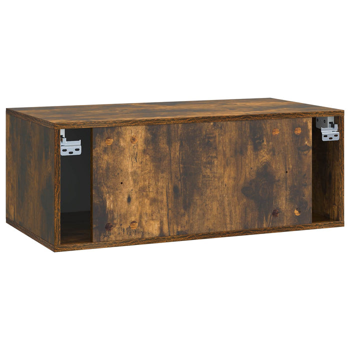 Oglindă TV montată pe perete Stejar fumuriu 78,5 x 41 x 30 cm - WALTI WALTI