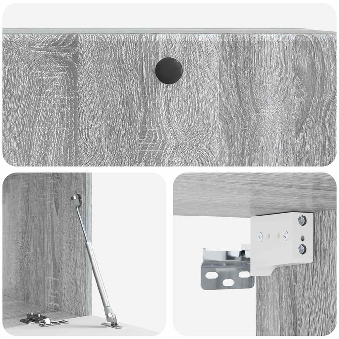 Oglindă TV montată pe perete Sonoma gri 78,5 x 41 x 30 cm - WALTI WALTI