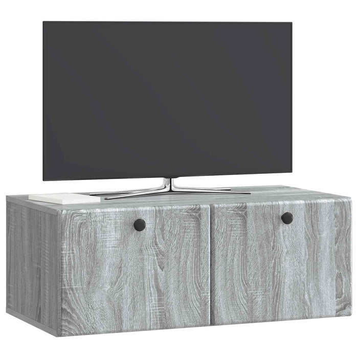 Oglindă TV montată pe perete Sonoma gri 78,5 x 41 x 30 cm - WALTI WALTI