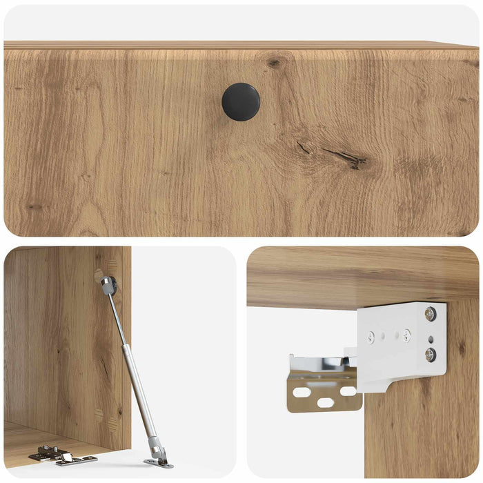Oglindă TV montată pe perete Stejar Artizanal 78,5 x 41 x 30 cm - WALTI WALTI