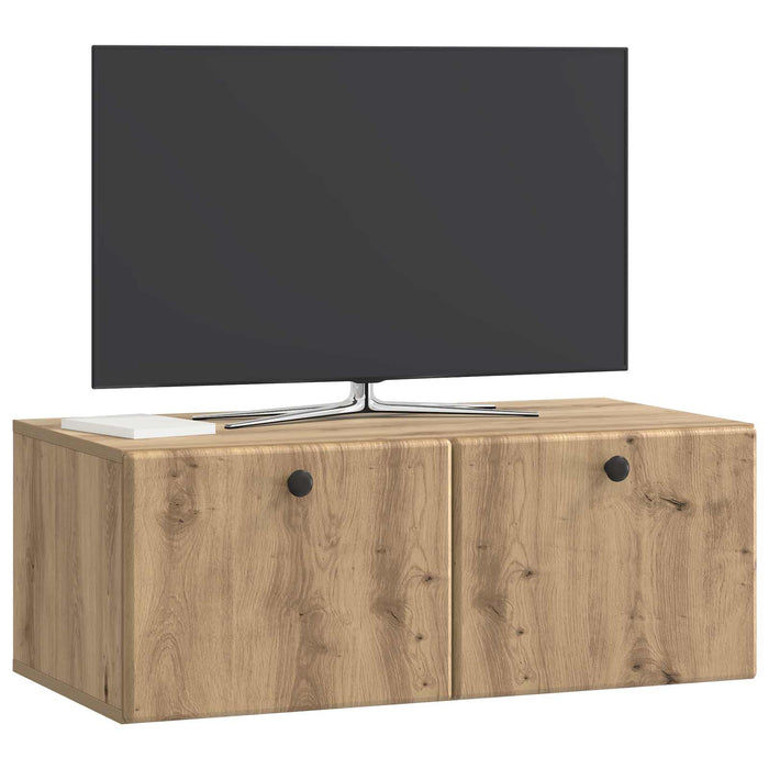 Oglindă TV montată pe perete Stejar Artizanal 78,5 x 41 x 30 cm - WALTI WALTI