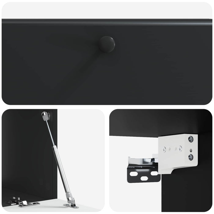 Oglindă TV montată pe perete Pe perete Negru 98 x 41 x 30 cm - WALTI WALTI