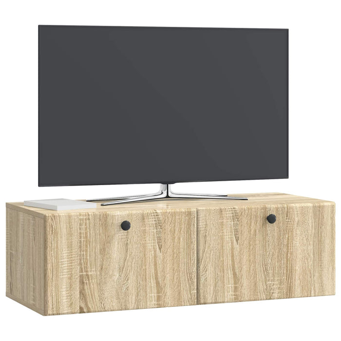Oglindă TV montată pe perete Stejar Sonoma 98 x 41 x 30 cm - WALTI WALTI
