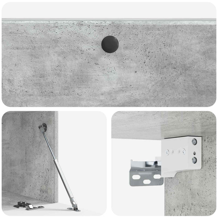 Oglindă TV montată pe perete Gri Beton 98 x 41 x 30 cm - WALTI WALTI
