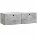 Oglindă TV montată pe perete Gri Beton 98 x 41 x 30 cm - WALTI WALTI
