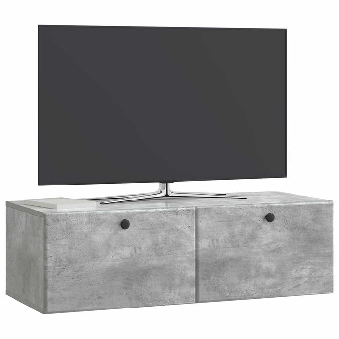 Oglindă TV montată pe perete Gri Beton 98 x 41 x 30 cm - WALTI WALTI