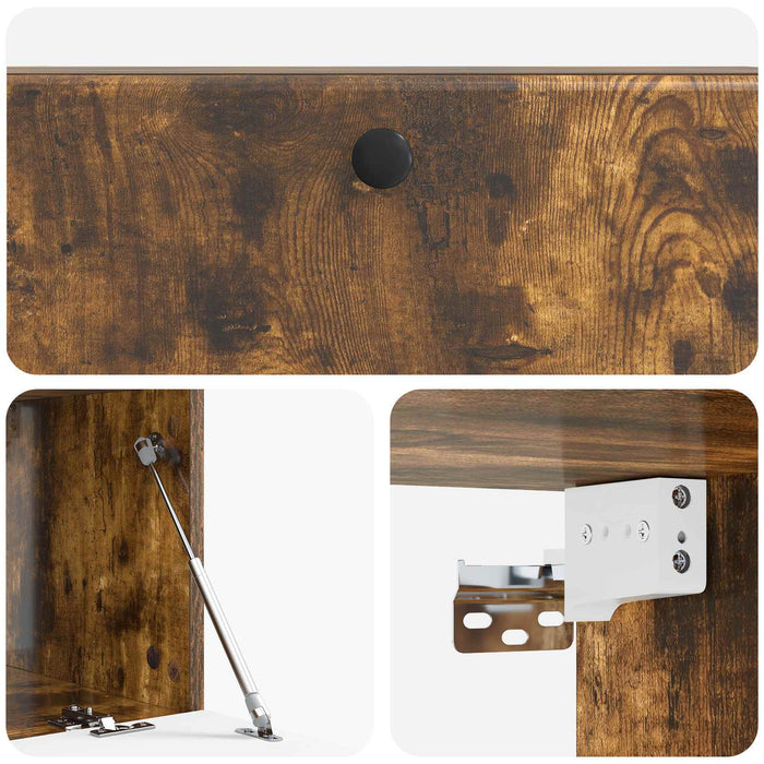 Oglindă TV montată pe perete Stejar fumuriu 98 x 41 x 30 cm - WALTI WALTI