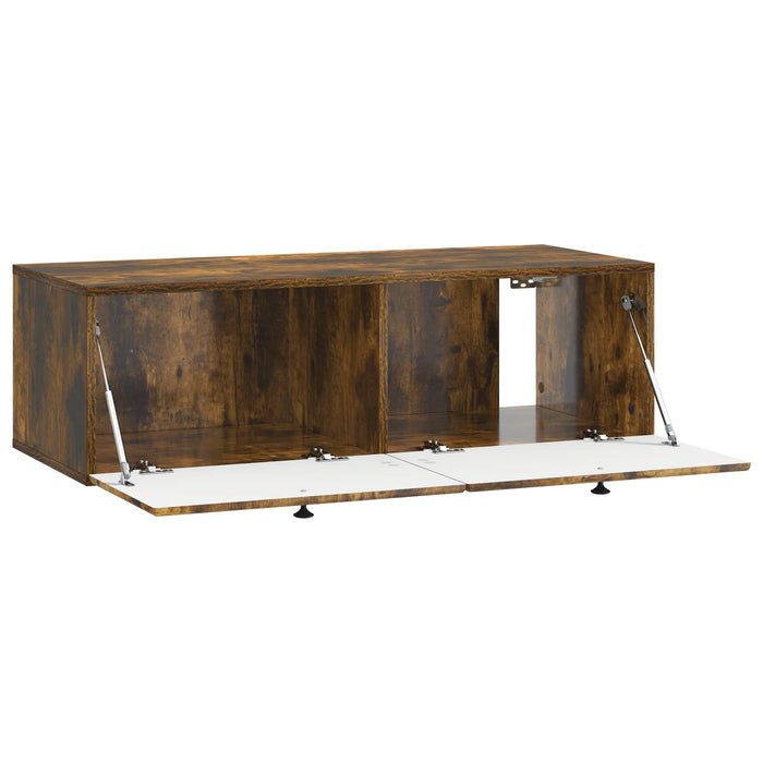 Oglindă TV montată pe perete Stejar fumuriu 98 x 41 x 30 cm - WALTI WALTI