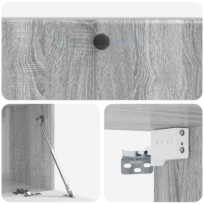 Oglindă TV montată pe perete Sonoma gri 98 x 41 x 30 cm - WALTI WALTI