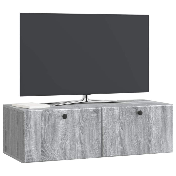 Oglindă TV montată pe perete Sonoma gri 98 x 41 x 30 cm - WALTI WALTI