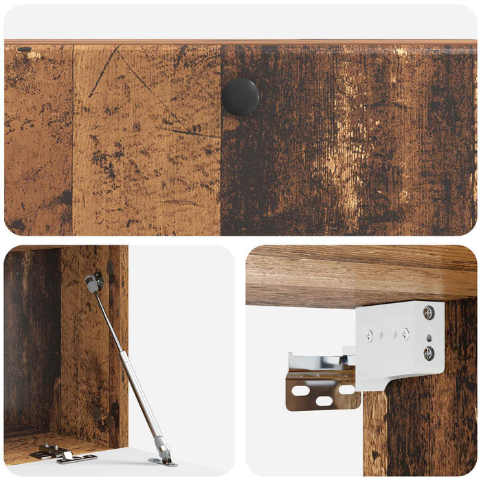 Oglindă TV montată pe perete Lemn vechi 98 x 41 x 30 cm - WALTI WALTI