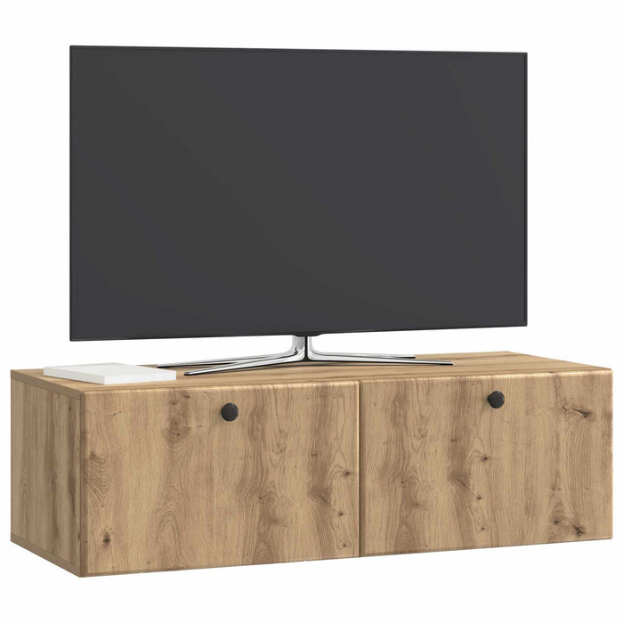 Oglindă TV montată pe perete Stejar Artizanal 98 x 41 x 30 cm - WALTI WALTI