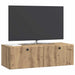 Oglindă TV montată pe perete Stejar Artizanal 98 x 41 x 30 cm - WALTI WALTI