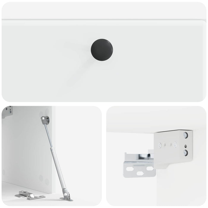 Oglindă TV montată pe perete 59,5 x 31 x 30 cm Alb - WALTI WALTI