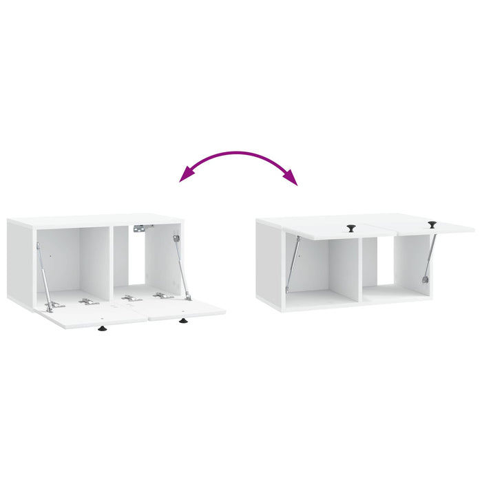 Oglindă TV montată pe perete 59,5 x 31 x 30 cm Alb - WALTI WALTI