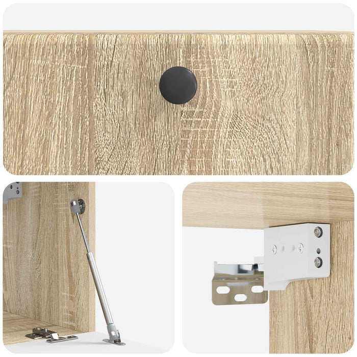Oglindă TV montată pe perete Stejar Sonoma 59,5 x 31 x 30 cm - WALTI WALTI